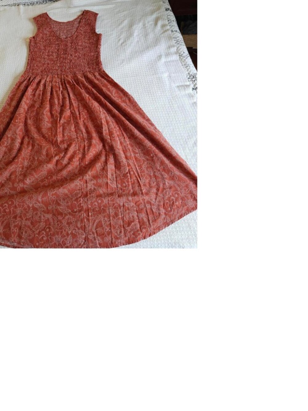 Universal Thread Women's White and Orange Casual-dresses